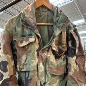 Camouflage Military-Style Jacket